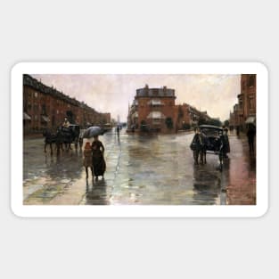 Rainy Day, Boston by Childe Hassam Sticker